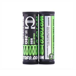 Wotofo Ni80 Dual Core Fused Clapton Coils 2*26+36G 0.28Ohm 10pcs