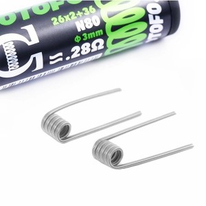 Wotofo Ni80 Dual Core Fused Clapton Coils 2*26+36G 0.28Ohm 10pcs